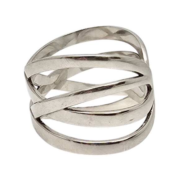 James Avery Sterling Silver Double X Crossover Infinity Cuff Bracelet #20911 - Picture 2 of 9